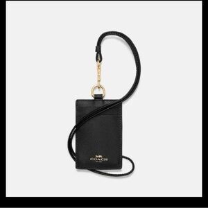Coach Black and Gold Lanyard